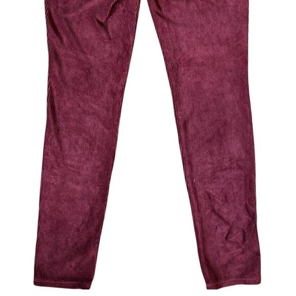 Uniqlo Corduroy Leggings Pull On Stretch Pants Womens Size Small Burgundy - Picture 6 of 8